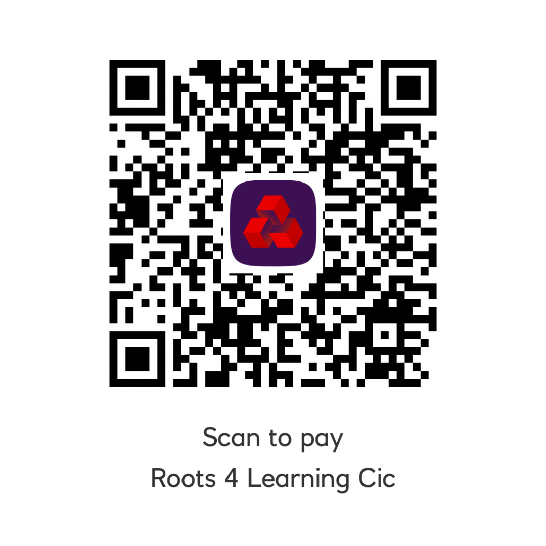 QR code — scan to pay Roots4Learning CIC